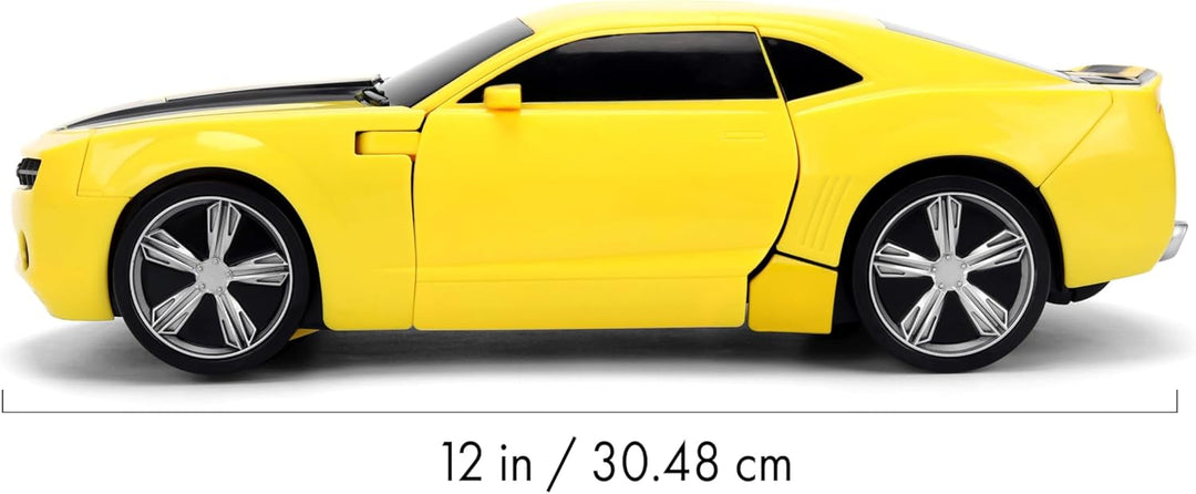 Jada Toys Transformers RC Converting Bumblebee (28 cm) - Ferngesteuerter Auto-Roboter mit Transforma