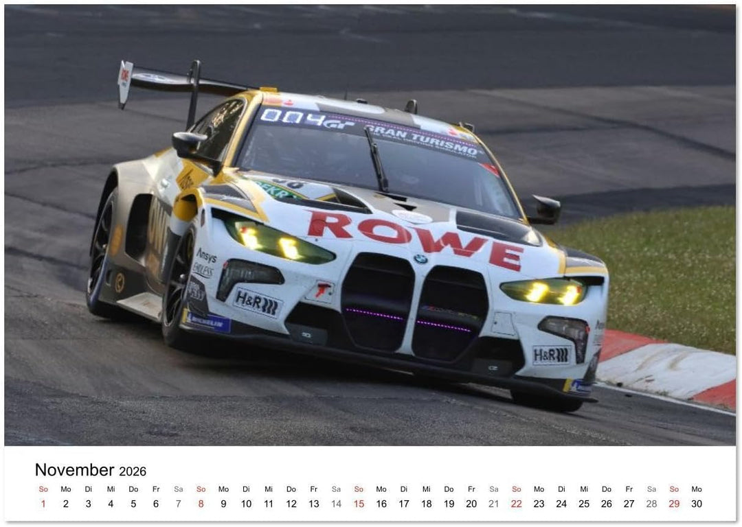 Supersportwagen auf der Rennstrecke (Wandkalender 2026 DIN A2 quer), CALVENDO Monatskalender: Bilder