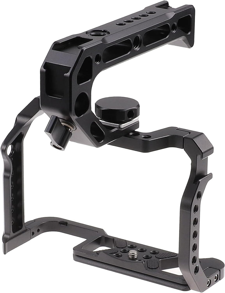 Hersmay R5 R6 R5C Cage mit Griff Oben, Kamerakäfig Kamera Cage für Canon EOS R5 R6 R5C spiegellose K