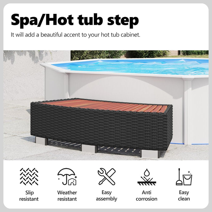 vidaXL Whirlpool Einstieg Trittstufe Treppe Whirlpooltreppe Pool Einstiegstreppe Einstiegshilfe Outd