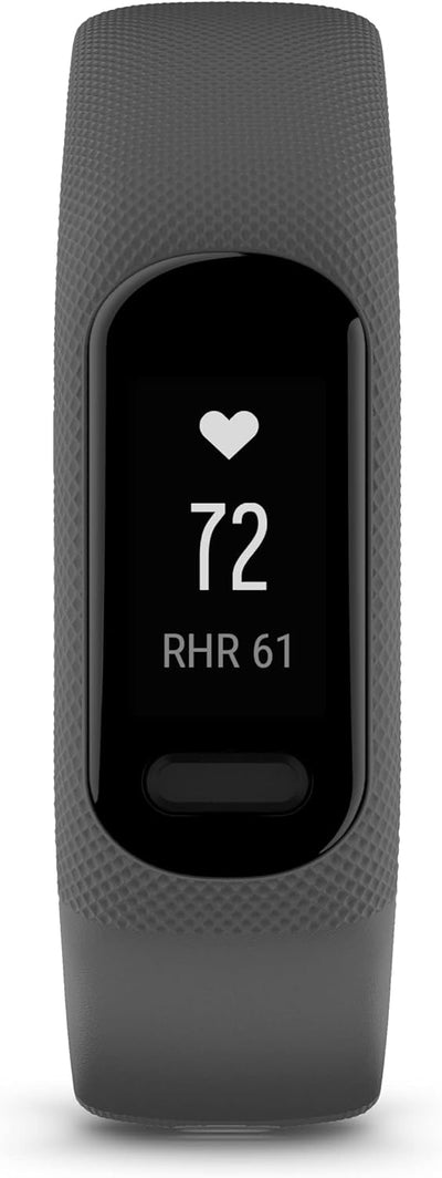 Garmin vívosmart 5 – Fitness-Tracker mit extragrossem OLED-Touchdisplay & HRM-Pro Plus – Premium Bru