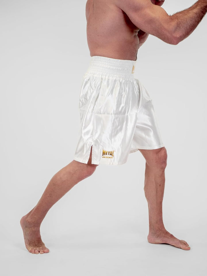 METAL BOXE - Englische Proline Box-Shorts M Weiss/Goldfarben, M Weiss/Goldfarben