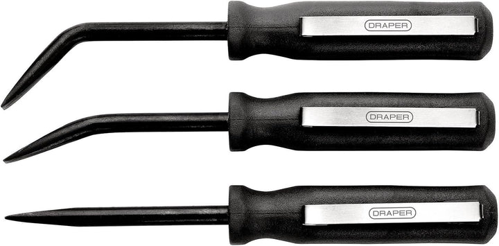 Draper 29729 Mini-Taschenhebelstangen-Set, 125 mm, schwarz – gerade, 27° und 55° – CRV-Klingen, Kuns