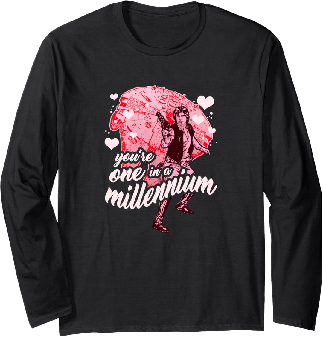 Star Wars Han Solo One In Millennium Valentine's Day Langarmshirt