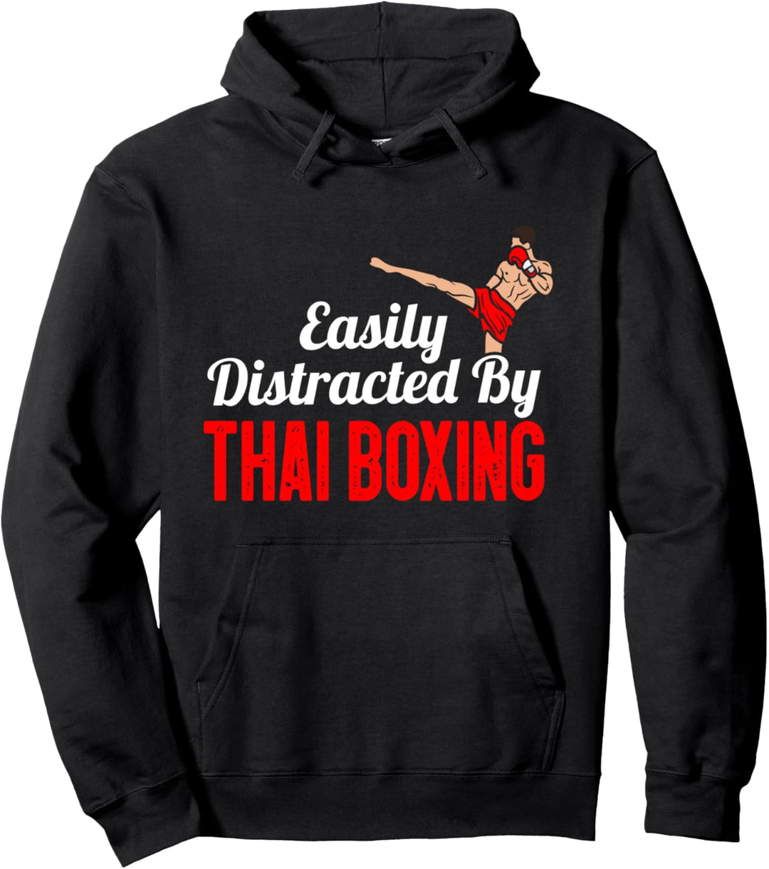 Leicht abgelenkt durch Thaiboxen, Kickboxen, Boxer, Muay Thai Pullover Hoodie