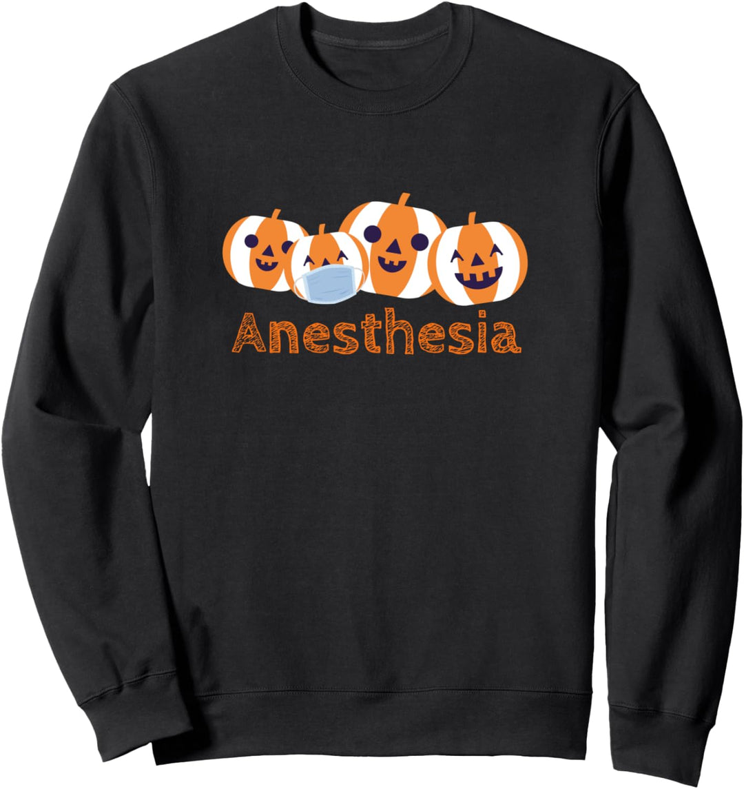 Lustige Halloween-Anästhesie-Kürbisse mit Maske Sweatshirt