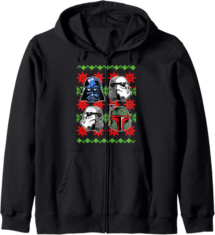 Star Wars Ugly Christmas Sweater Empire Helmets Kapuzenjacke