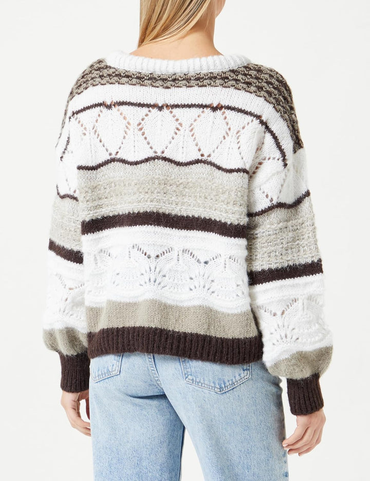 ONLY Damen Onladina Life L/S KNT Noos Pullover S Beige, S Beige