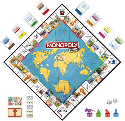 HASBRO JUEGOS MONOPOLY VIAJAR POR EL MUNDO +8 AÑOS