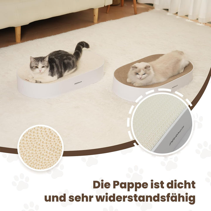 PetRhein Kratzbrett, kratzbretter Katze aus Erstklassiger Wellpappe,kratzmatte für Katzen zum Spiele