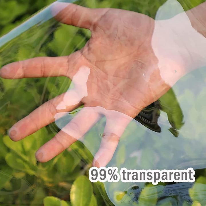 Plane Transparent mit Ösen 1X3M, PVC Durchsichtige Plane Wasserdicht Abdeckplane, Reissfest Winddich