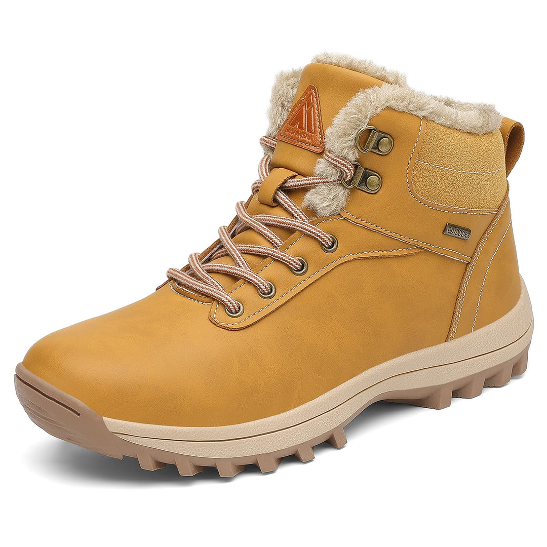 Mishansha Winterschuhe Damen Gefüttert Winterstiefel Herren Warm WinterBoots Gr.36-48 39 EU Gelb 40,