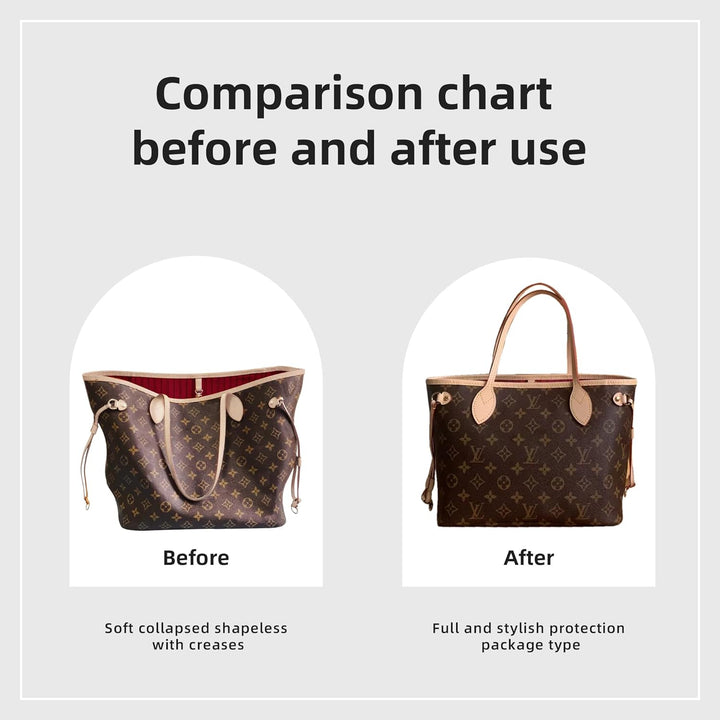 DGAZ Handtaschen Organizer Einsatz für LV Neverfull PM/MM/GM Taschen, Seide Tasche in Tasche Organiz