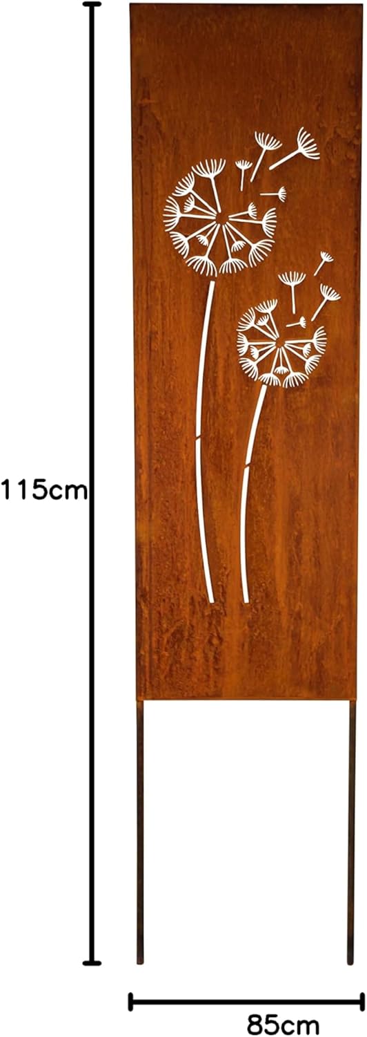 Bornhöft Schild Spruchtafel Gartenschild Edelrost rostige Gartendeko 115cm Edelrost Gartenstecker Ro