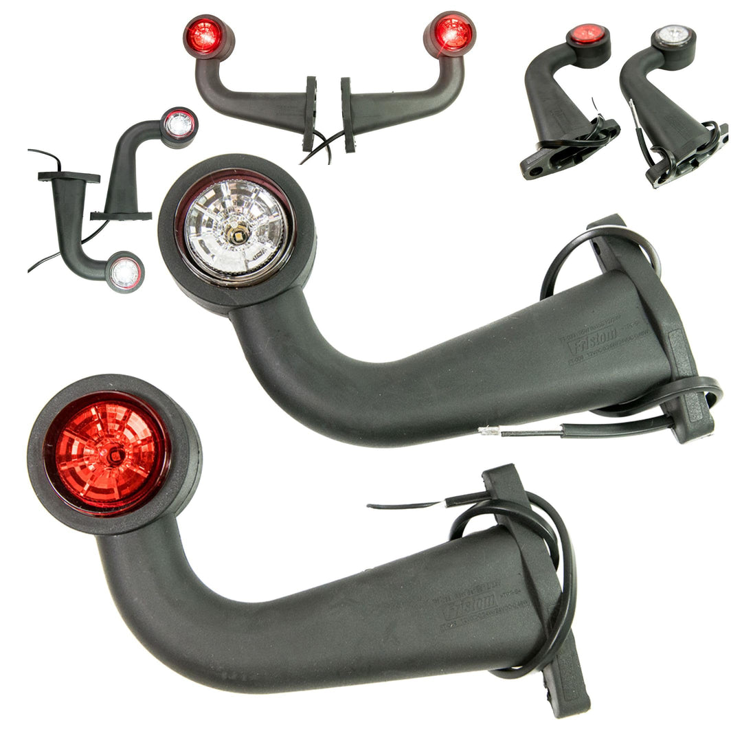 2 x LED Gummi Begrenzungsleuchte Seitenleuchte 12V 24V mit E-Prüfzeichen Positionsleuchte Auto LKW P