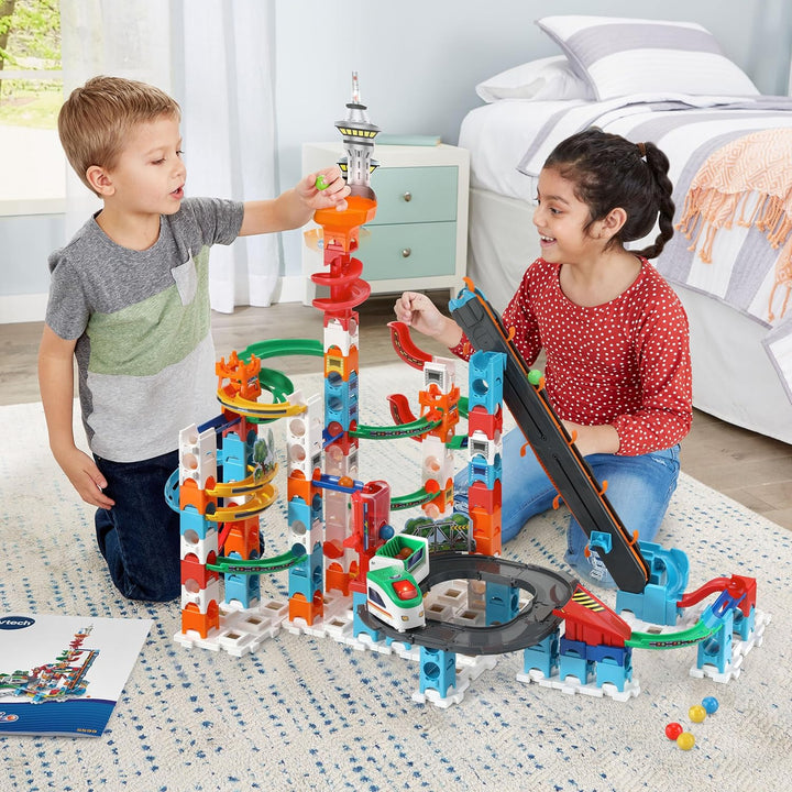 VTech Marble Rush – Super Sky Tower Set XL300 E – Interaktives Kugelbahn-Set – Für Kinder von 4-12 J