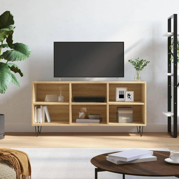 TV-Schrank Sonoma Eiche 103,5 x 30 x 50 cm Holz mehrschichtig y Eisen TV-Schrank TV-Schrank Vitrine