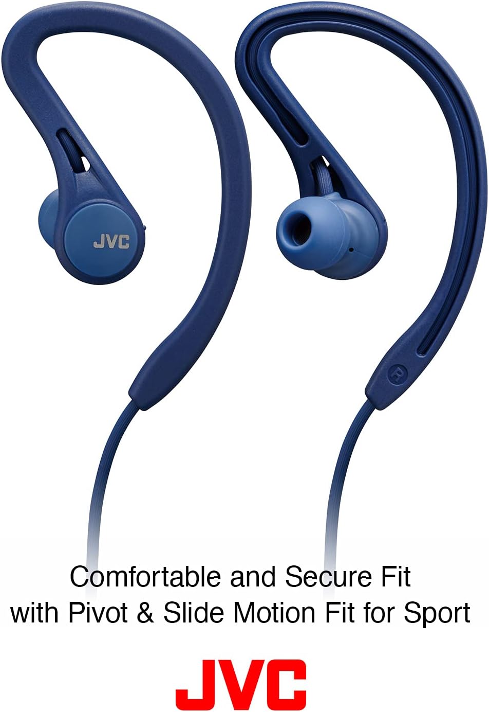 JVC, HA-EC25W-B-U Bluetooth-Sport-Kopfhörer, schweissfest, IPX2, Schwarz