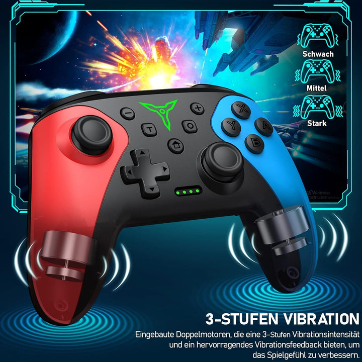 HELLCOOL Switch Controller, Kabellos Switch Controller für Switch/Lite/OLED Konsole, Switch Pro Cont