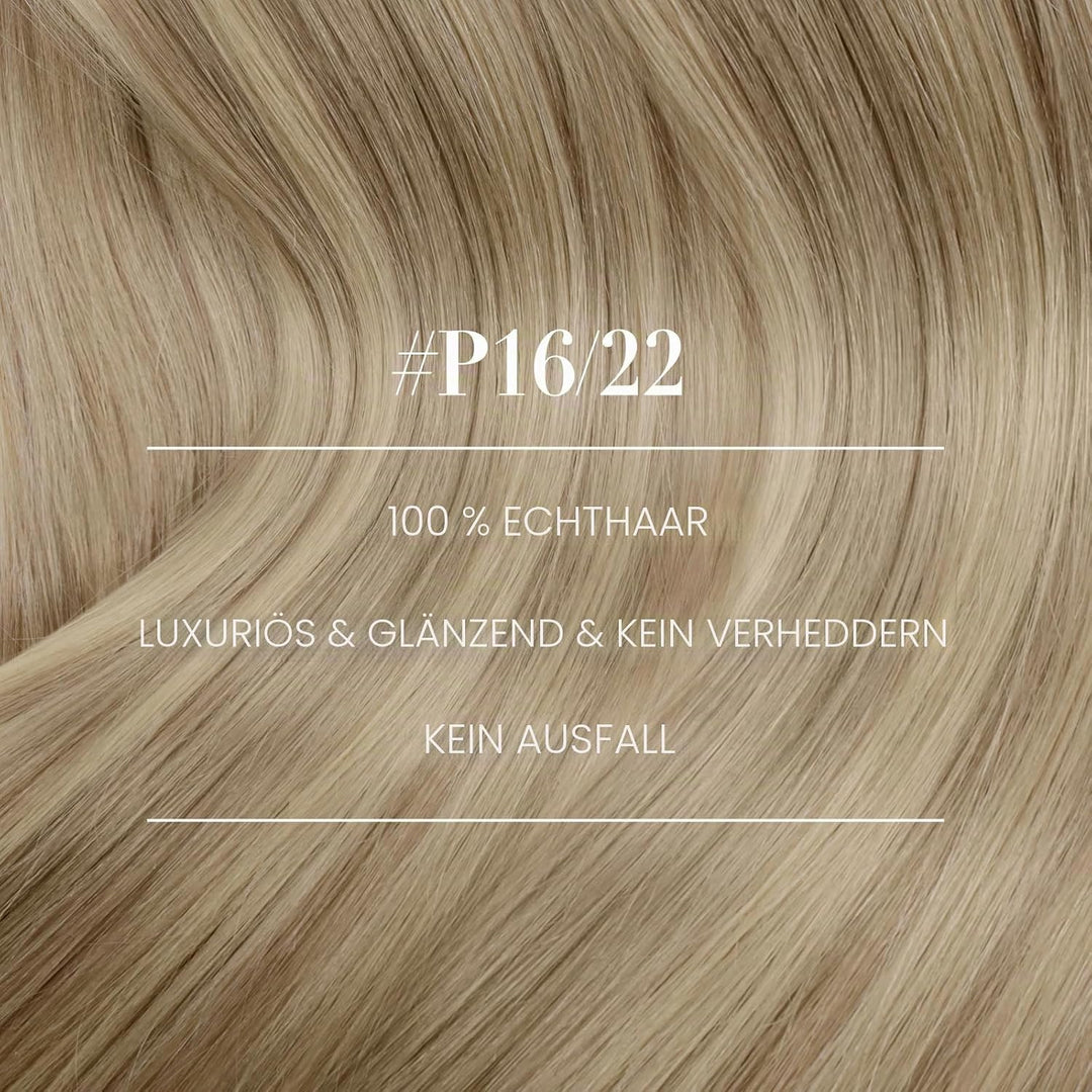 YoungSee Tressen Extensions Echthaar Blond Tressen Echthaar 50 cm Haartressen Blond Doppelt Tressen