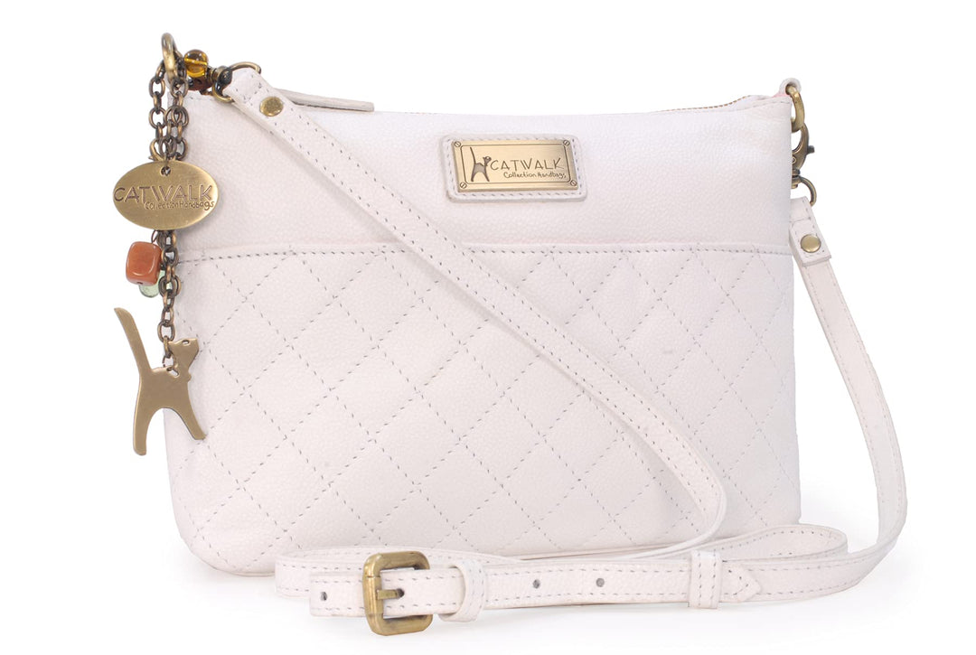Catwalk Collection Handbags - Klein - Gesteppte Leder - Umhängetasche/Schultertasche für Damen - JOS