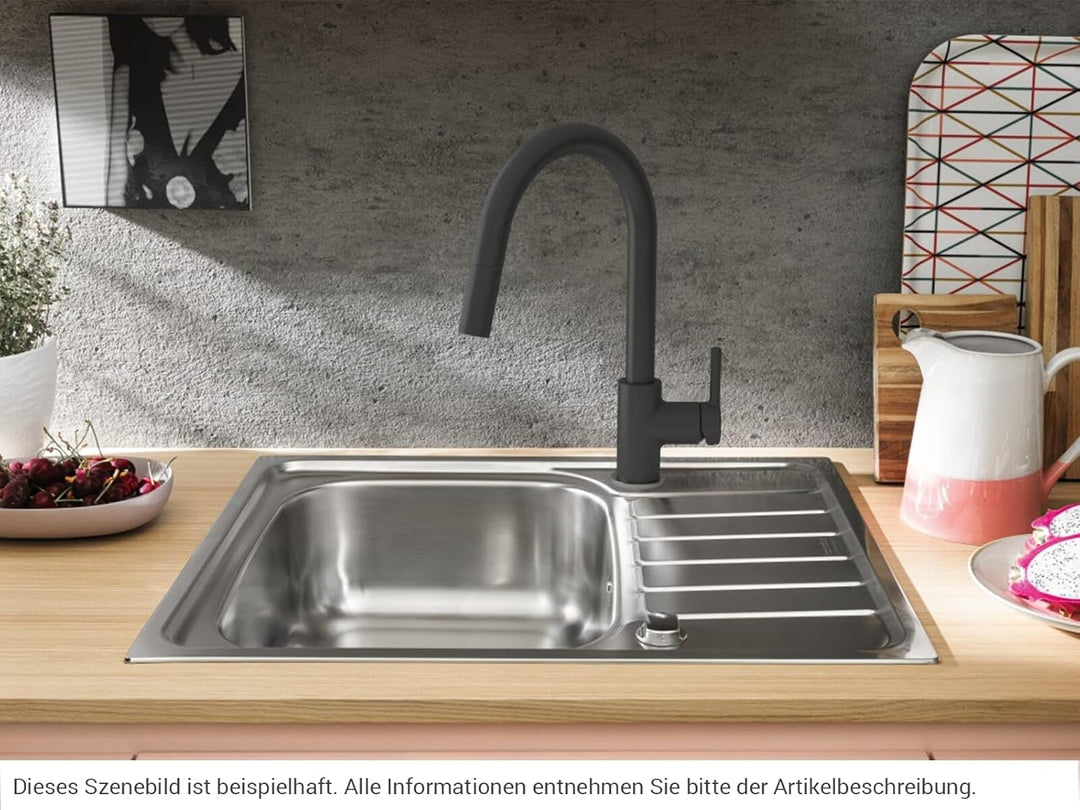 Franke 115.0626.055 LINA PULL-OUT Einhebelmischer, Onyx