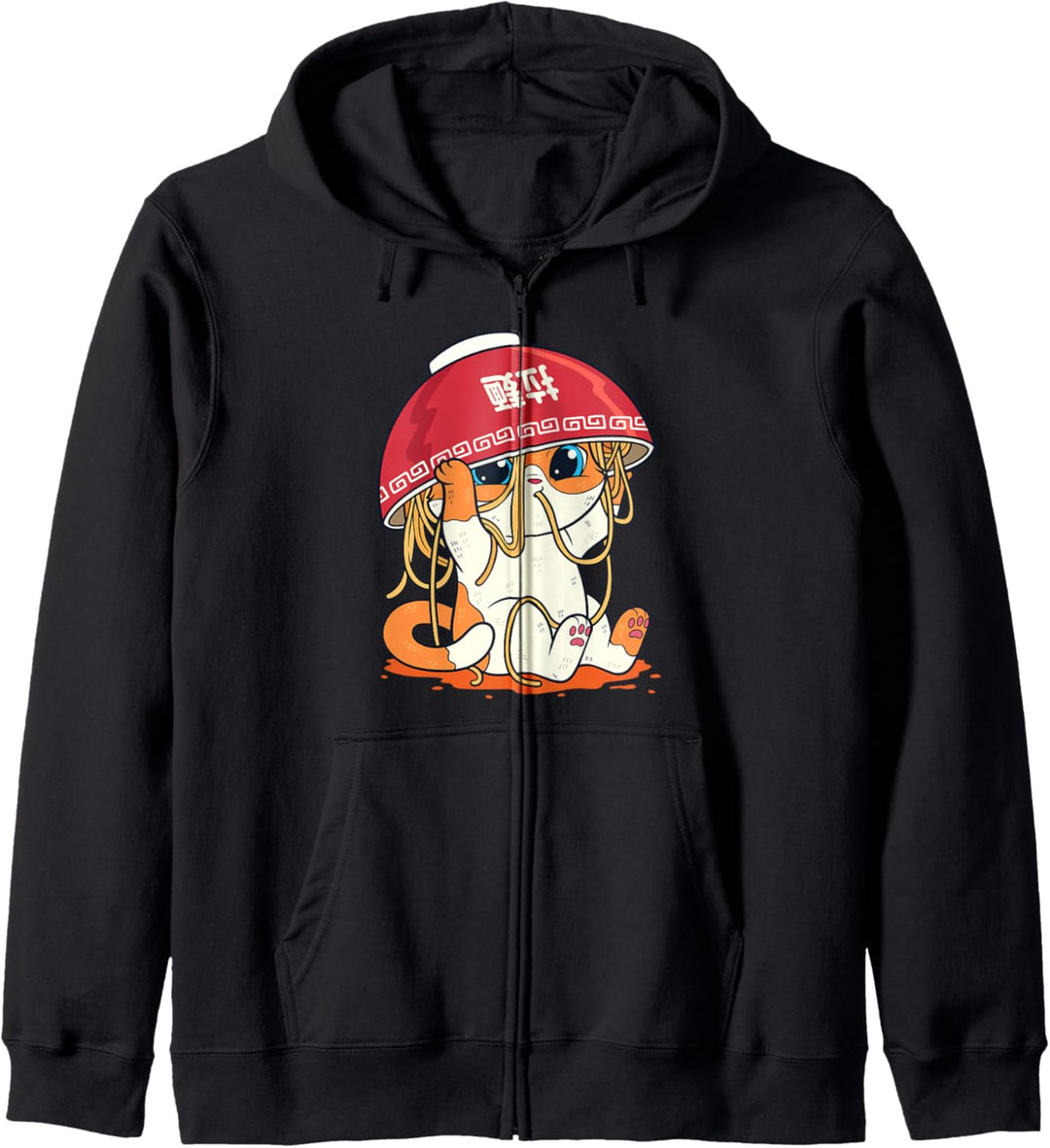 Kawaii Niedliche Anime Katze Mädchen Otaku Japanische Ramen Kapuzenjacke