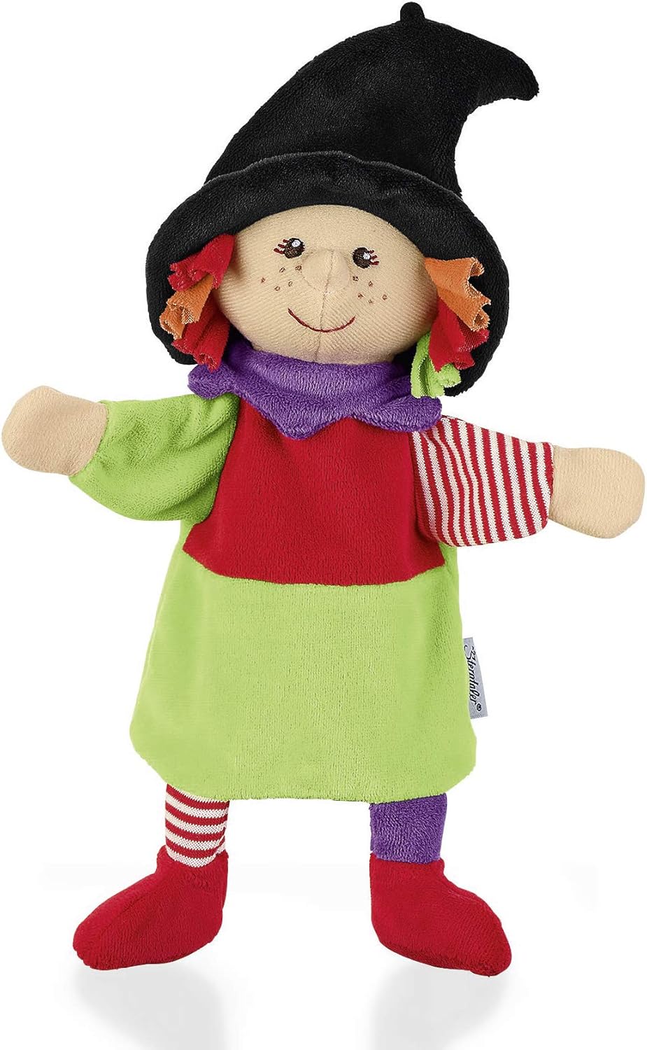 Sterntaler 36958 Handpuppe Clown, 30 x 23 x 10 cm, Bunt & 3622016 Handpuppe Hexe, Ideal für Puppenth