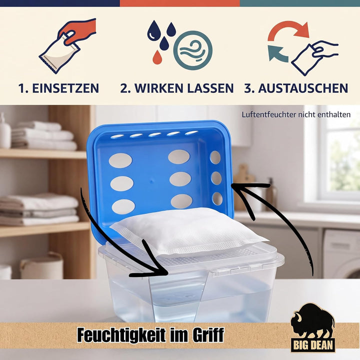 BigDean 24x Luftentfeuchter Granulat 400g Entfeuchter Nachfüllpack