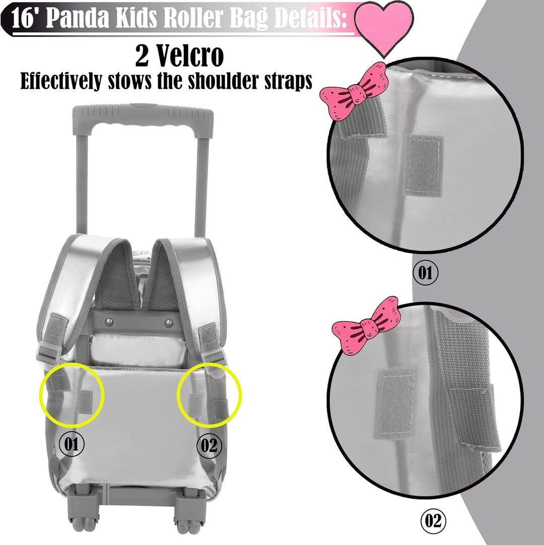 Egchescebo Rucksack Mädchen Schulranzen Trolley Schulrucksack Mädchen Teenager 3PCS 16”Kinder Schult