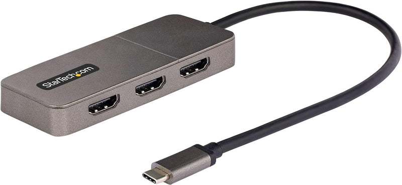 StarTech.com 3-Port USB-C Multi-Monitor Adapter, USB-C auf 3X HDMI MST Hub, Dreifach 4K 60Hz HDMI La