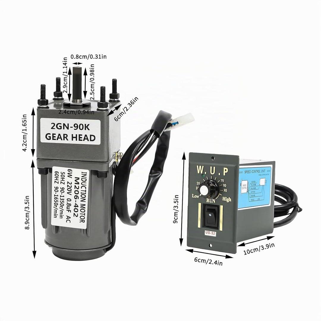 AC 220V Getriebemotor 6W 90K AC Getriebe Reduziermotor Gear Reducer Motor mit Reversing Funktion Ein