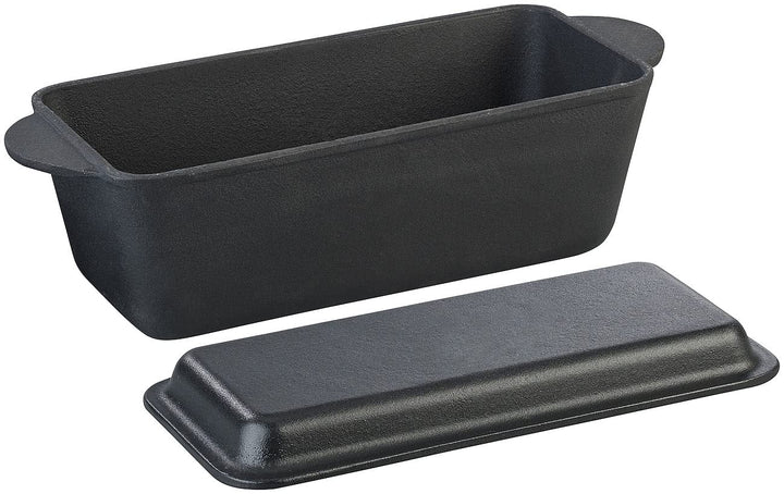 Rosenstein & Söhne Brotbackform Gusseisen: Gusseisen-Kastenform mit Deckel, 25 x 12 x 9 cm (Gusseise