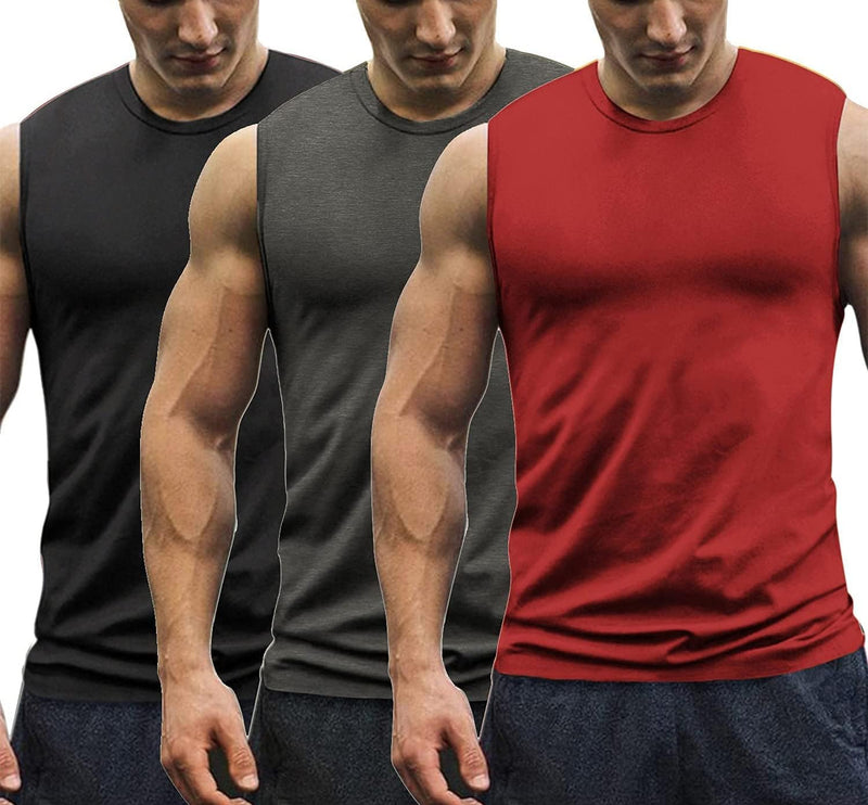 COOFANDY Tank Top Herren 3er Pack ämellose Unterhemden Muskelshirts Athletic Achselhemden Fitness Ru