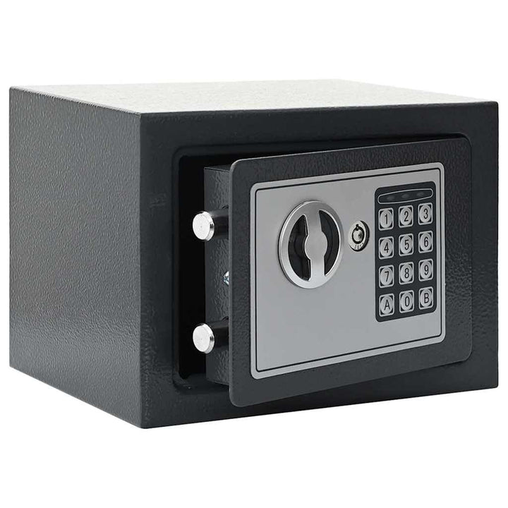 vidaXL Digitaler Safe mit Schloss Dunkelgrau 23 x 17 x 17 cm Stahl, Heim-Büro, moderner digitaler Sa