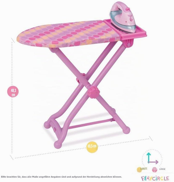 Battat - Bester gebügelter Bügeltisch - Hausputzset für Kinder - Spielzeugeisen - Zusammenklappbarer