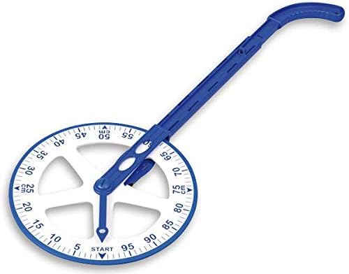 Betzold 82008 Schul-Tachometer mit Zählwerk, blau/weiss, 31.8 cm, Blau/Weiss