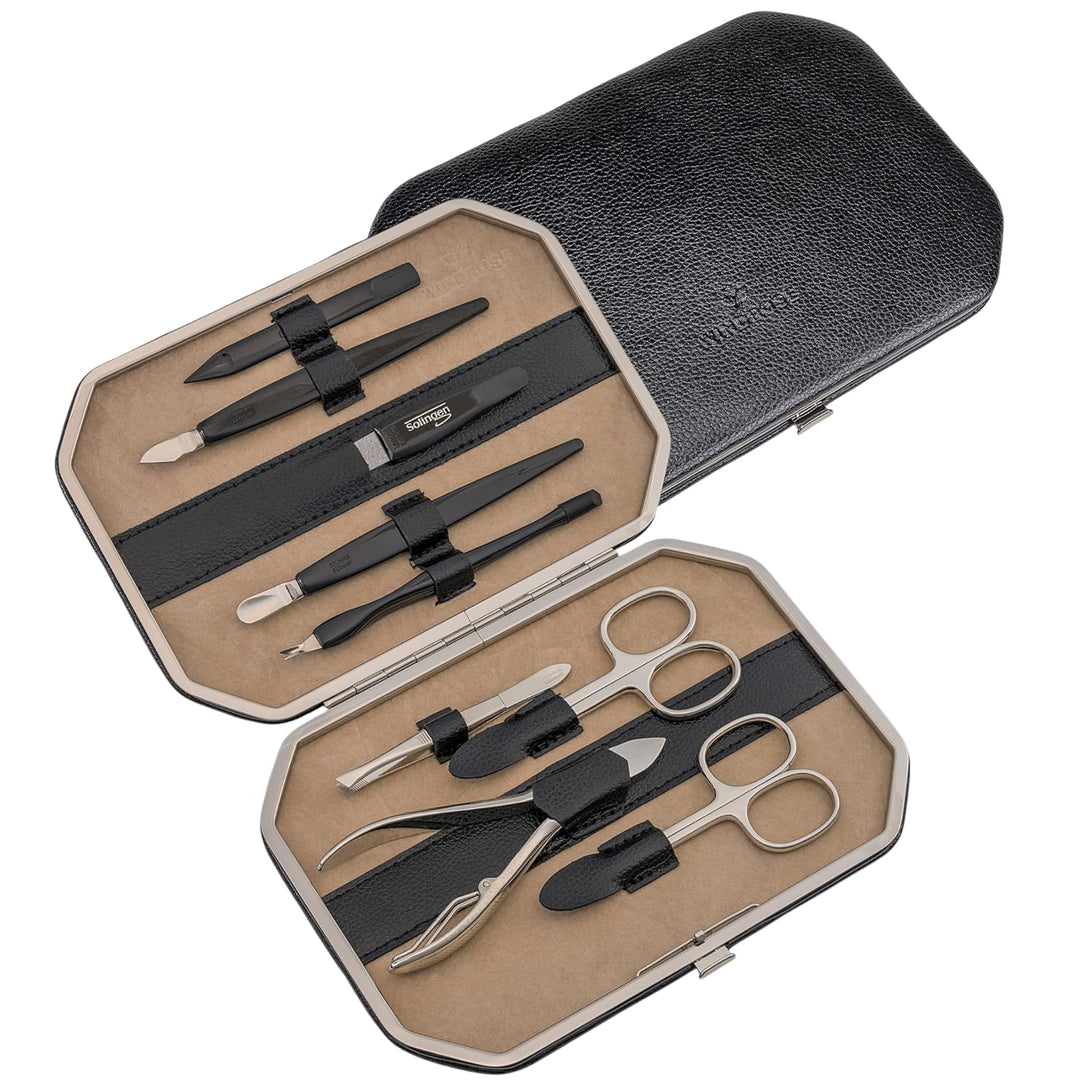 WINDROSE 10-teilig Maniküretui Beluga/Leder (Black), Black