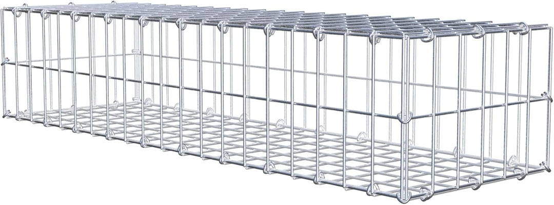 GABIONA Steinkorb-Gabione eckig, Maschenweite 5 x 10 cm, Tiefe 30 cm, Gabione 100 x 20 x 30 cm (L x