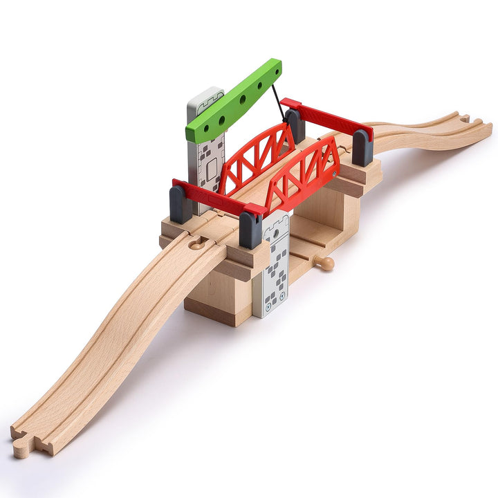 SainSmart Jr. Holzeisenbahn-Set Zubehör, bewegliche Hebebrücke Set mit Gleis für Kinder, kompatibel