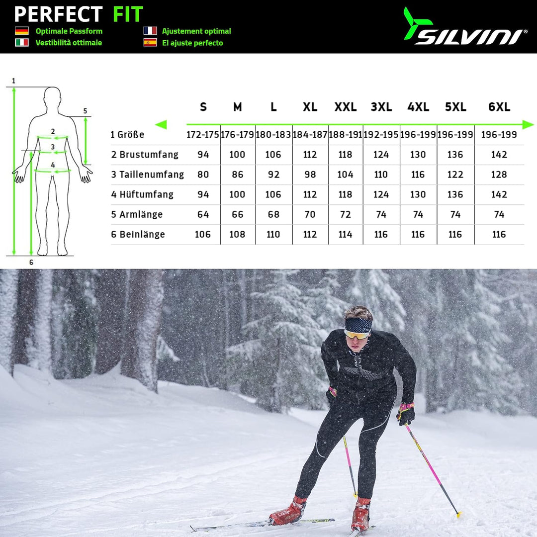SILVINI NATISONE Softshell Jacke Herren Fahrrad Winter Fahrradjacke Langlaufjacke Herren Radjacke He