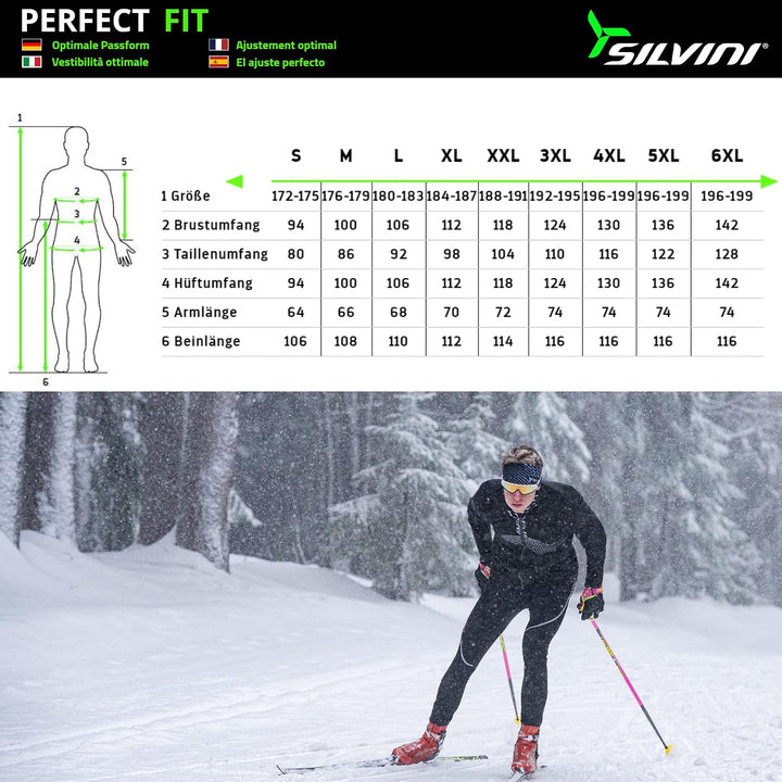 SILVINI NATISONE Softshell Jacke Herren Fahrrad Winter Fahrradjacke Langlaufjacke Herren Radjacke He