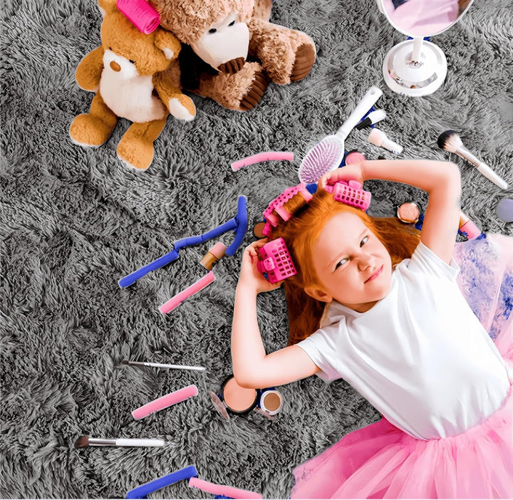 SUBEEN Hochflor Teppich Wohnzimmerteppich waschbar rutschfest extra gross Schlafzimmer Teppich moder