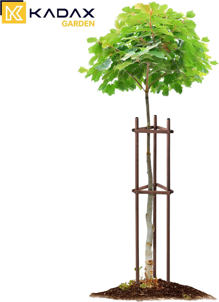 KADAX Baumstütze 150 cm aus robustem Holz, Baumpfahl zur sicheren Fixierung junger Bäume & Sträucher