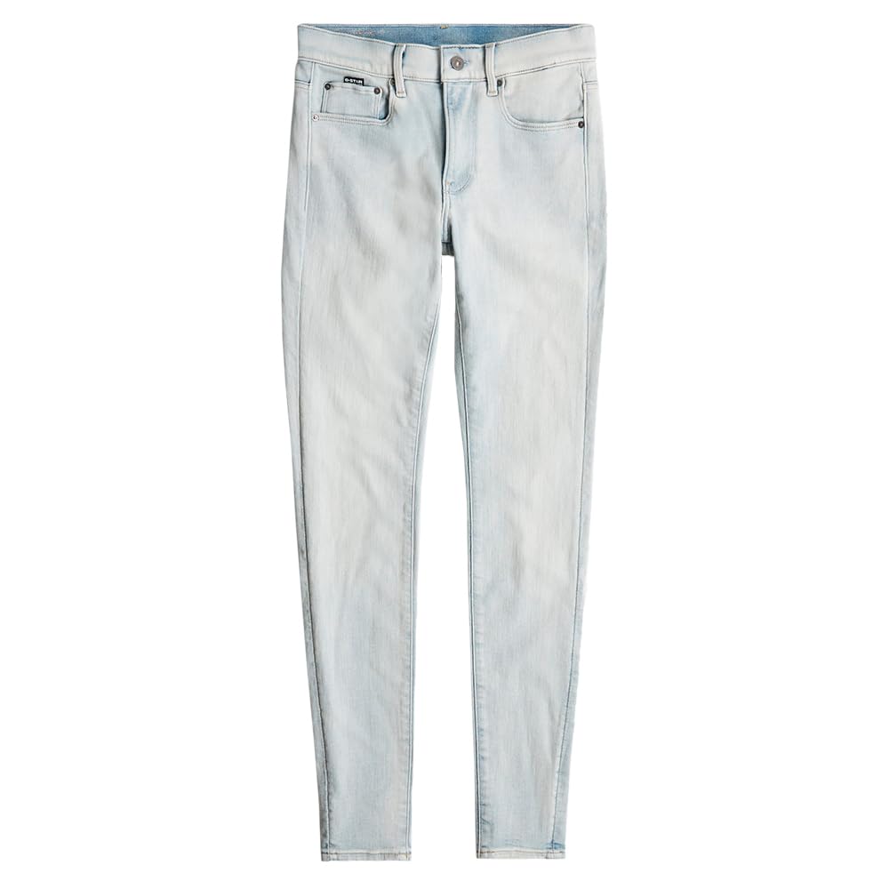 G-STAR Damen Jeans Hose 3301 Skinny Stretchdenim Greyblue Used 24W / 30L Blau (Sun Faded Bluejay D05