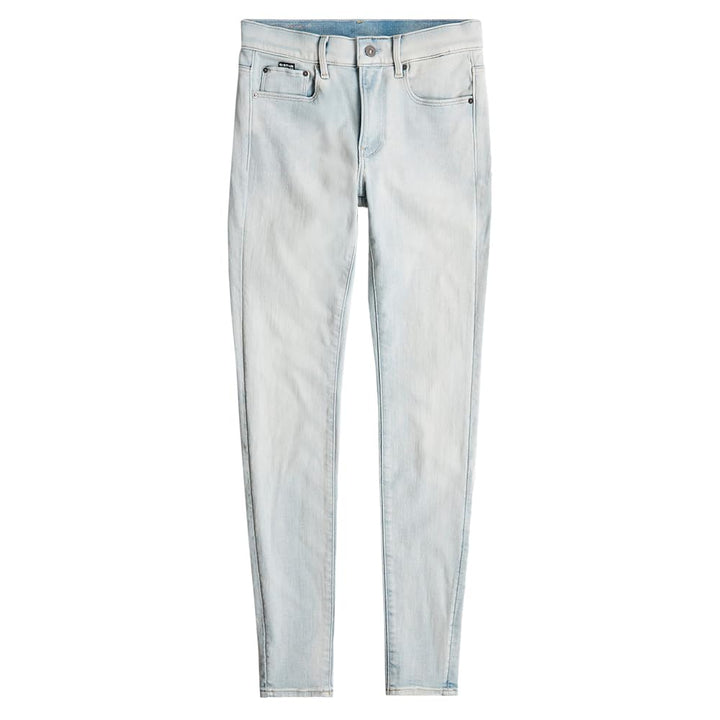 G-STAR Damen Jeans Hose 3301 Skinny Stretchdenim Greyblue Used 24W / 30L Blau (Sun Faded Bluejay D05