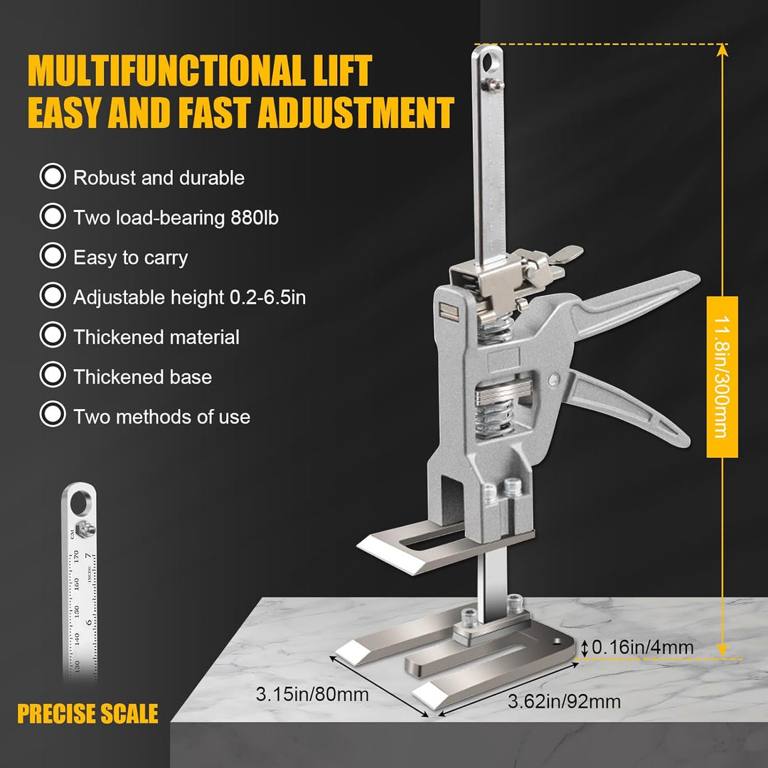 MaxAwe 2 STK Arbeitssparender Arm Handheld Jack Tool mit 2 Einstellgeschwindigkeiten, 31cm Höhenvers