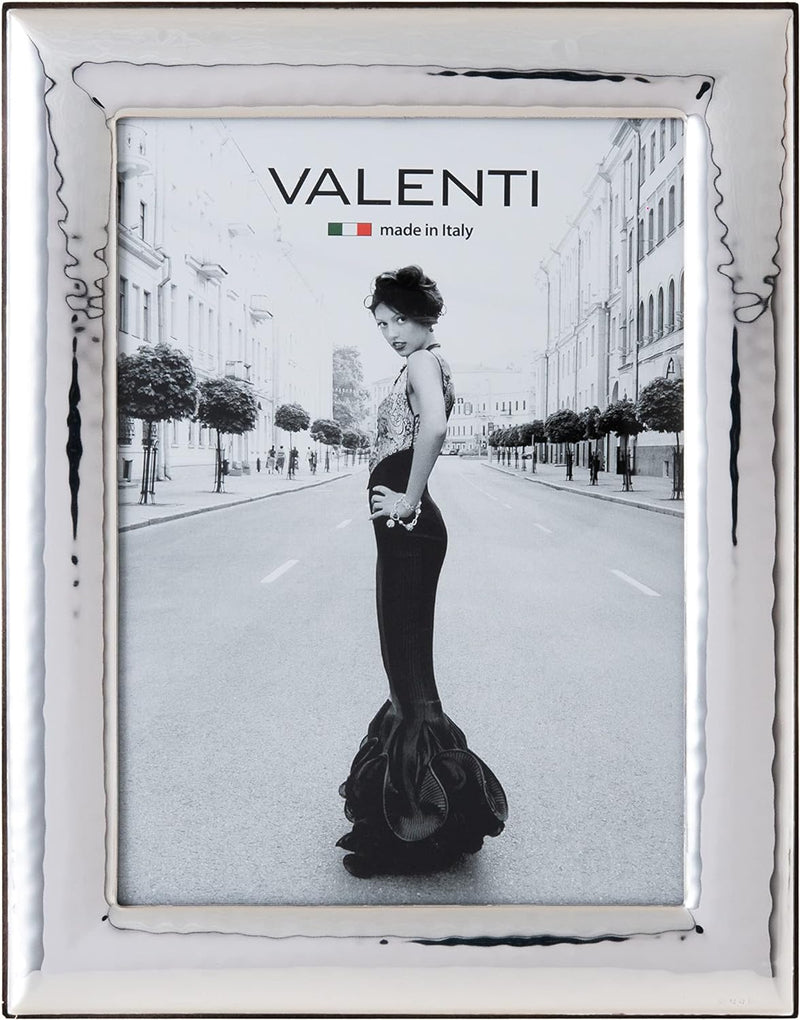Valenti&Co. - Bilderrahmen - Silber in gehämmerter Optik - glänzend Hochzeit, zum Geburtstag von Fre