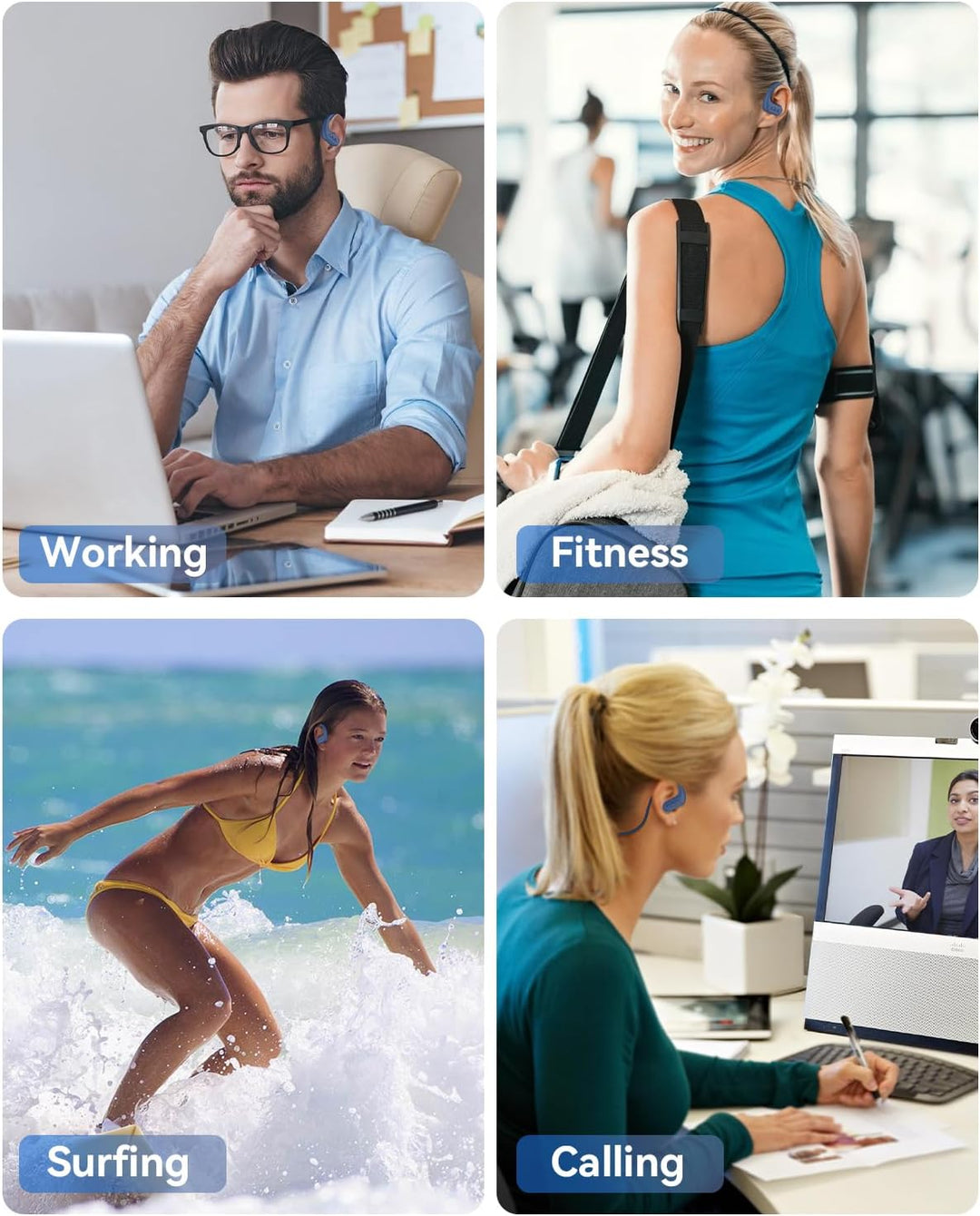 SANOTO Kopfhörer Schwimmen, In Ear Kopfhörer Bluetooth 5.4, IPX8 Unterwasser Kopfhörer Schwimen 8G M