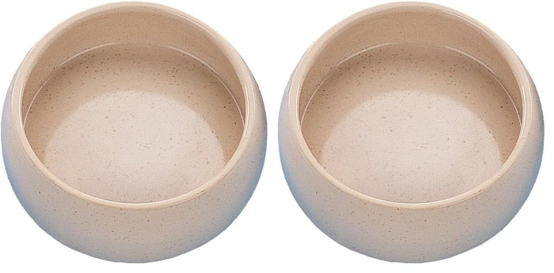Nobby Keramik Futtertrog für Hunde und Katzen,1000 ml, Creme (Packung mit 2) 1000 ml (Packung mit 2)